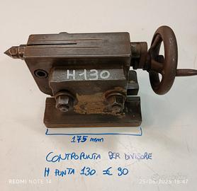 Contropunta per divisore - tornio torneria 