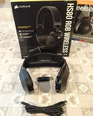 CUFFIE CORSAIR HS80 RGB WIRELESS