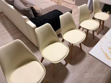 Set 6 sedie stile scandinavo