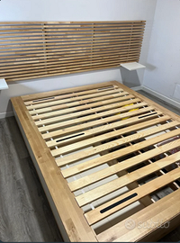 Letto Ikea Mandal + Testiera + 2 Mensole 140x200