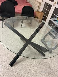 Tavolo rotondo vetro