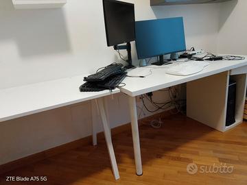 2 scrivanie e  6 mensole  ikea