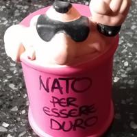 Salvadanaio "Nato per essere duro"