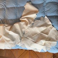 Lenzuola e federe matrimoniali '70 ricamate a mano