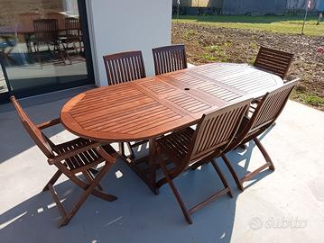 Tavolino e sedie da esterno