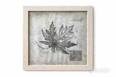 Quadro decorativo moderno con foglia