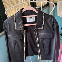 Giubbotto in vera pelle nero Bluegirl