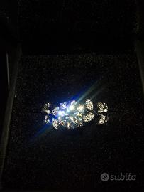 Anello d'argento 925 con moissanite