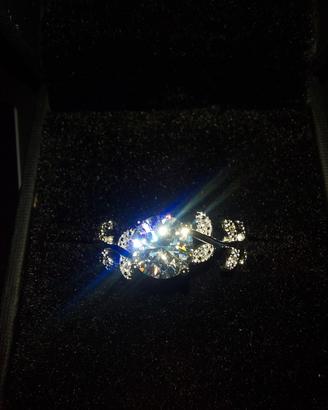 Anello d'argento 925 con moissanite
