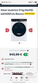 Haier lavatrice 11 kg Hw110-bd14397u1s Bianco