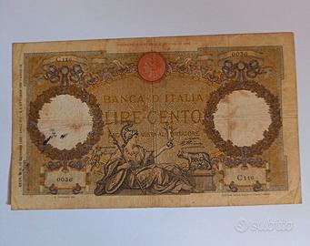 Banconota 100 lire  Roma Guerriera 