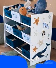 mobiletto portagiochi per bambini nuovo