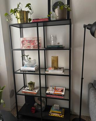 Libreria Ikea in vetro e metallo
