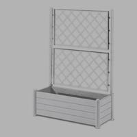 FIORIERA RETTANGOLARE CON SPALIERA 100X43X142h