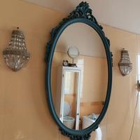 specchio shabby chic + lampade a muro