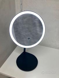 Specchio ingranditore X3 da tavolo con luce led