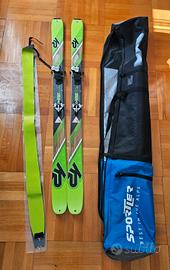 Set scialpinismo usato 3 volte -sci 167cm