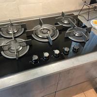 Piano cottura gas Franke 75 cm 5 fuochi vetro nero