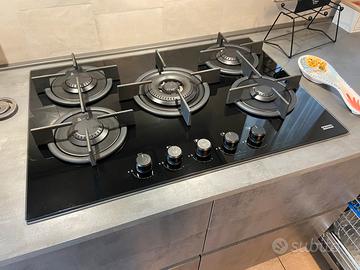 Piano cottura gas Franke 75 cm 5 fuochi vetro nero