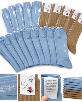 Stock 24 Paia Calzini Uomo 100% Cotone made in Ita