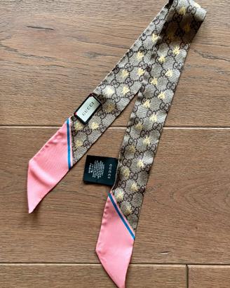 GUCCI nastro in seta stampato NUOVO