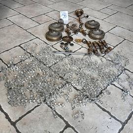 Lampadario vintage smontato incompleto sala cucina