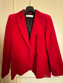 Blazer velluto rosso di Zara