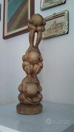 STATUA 3 UOMINI YOGI IN MEDITAZIONE