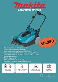 Makita Spazzatrice 40Vmax Nuova + Spedizione