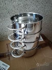 4 splendide pentole IPAC in acciaio inox 18/10