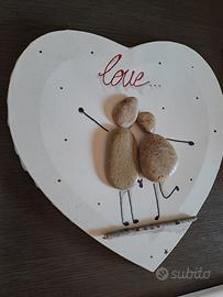 SET 4 PEZZI -Pebble Art - Fatti a mano