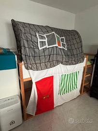 LETTO REVERSIBILE IKEA KURA + ACCESSORI