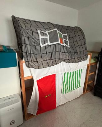LETTO REVERSIBILE IKEA KURA + ACCESSORI