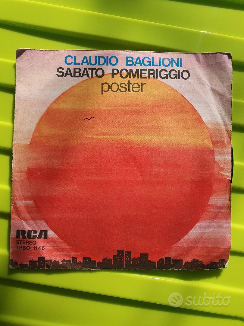 Vinile 45 Claudio Baglioni, Sabato pomeriggio / Poster