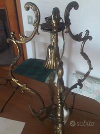 Lampadario antico in ottone