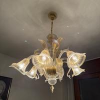 Lampadario in vetro artistico stile Murano