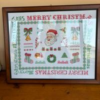 Quadro punto croce natalizio