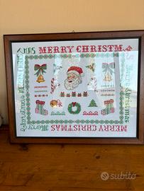 Quadro punto croce natalizio