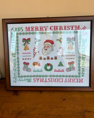 Quadro punto croce natalizio