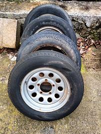 set di 4 cerchi con gomme Suzuki Jimmy 