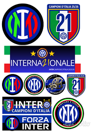 10 ADESIVI INTER CAMPIONE ITALIA 2026 - 21 SCUDETT