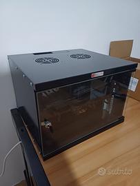 Armadio rack 19" 6U da muro + accessori