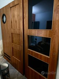 Set porte porta battente interno Massello Ciliegio