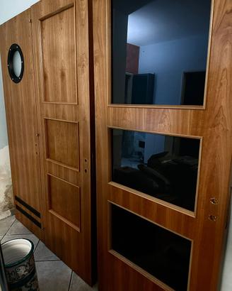 Set porte porta battente interno Massello Ciliegio