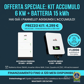 Inverter Ibrido 6 kW + Batteria 15 kWh — €4.299
