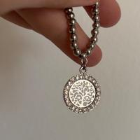 Braccialetto elastico a sfere e pendente