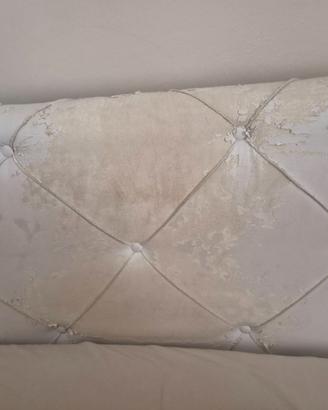 Letto in ecopelle con contenitore rete e materasso