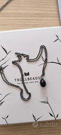 collana Trollbeads con pietra onice 