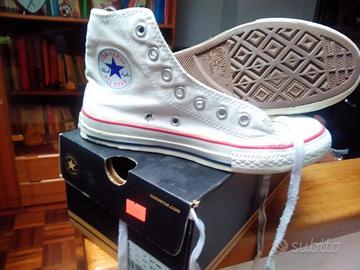 ALL STAR BIANCHE TG 34 unisex Abbigliamento e Accessori In