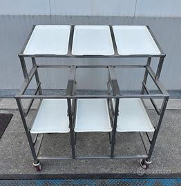 Carrello porta vassoi / teglie da 1130 in inox